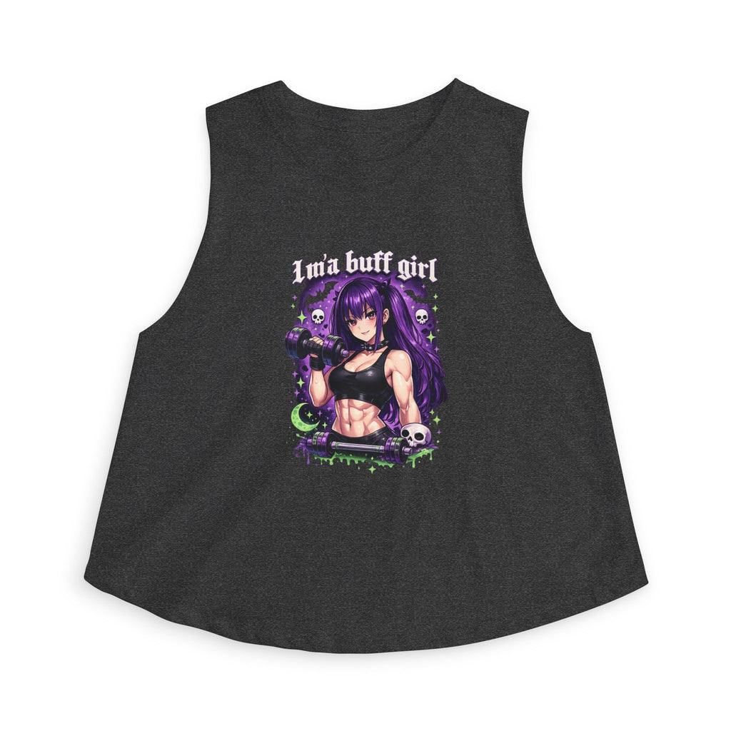 Goth Workout Girl Crop Top— "Luna Bloodthirst"