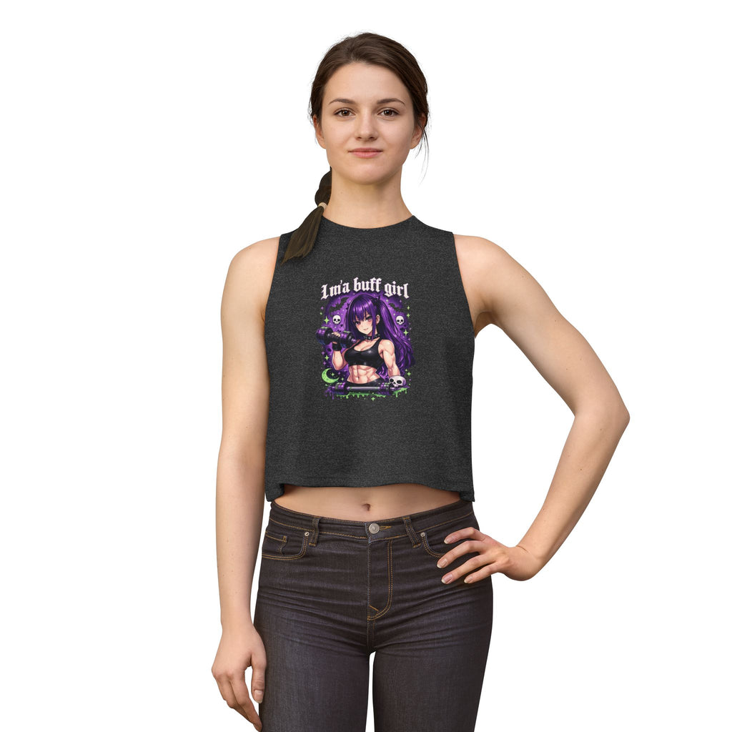 Goth Workout Girl Crop Top— "Luna Bloodthirst"