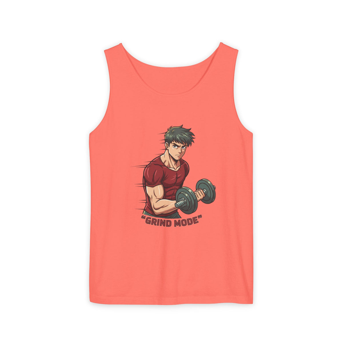 Grind Mode Anime Gym Tank Top — Men's Workout Muscle Tee