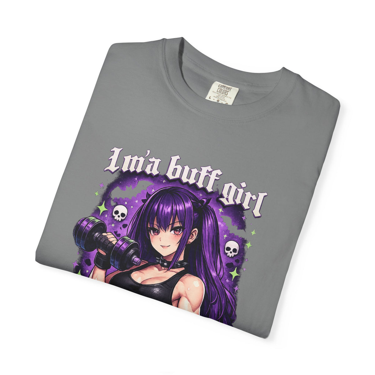 Goth Workout Girl T-Shirt — "Luna Bloodthirst" baggy graphic tee