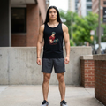 Grind Mode Anime Gym Tank Top — Men's Workout Muscle Tee