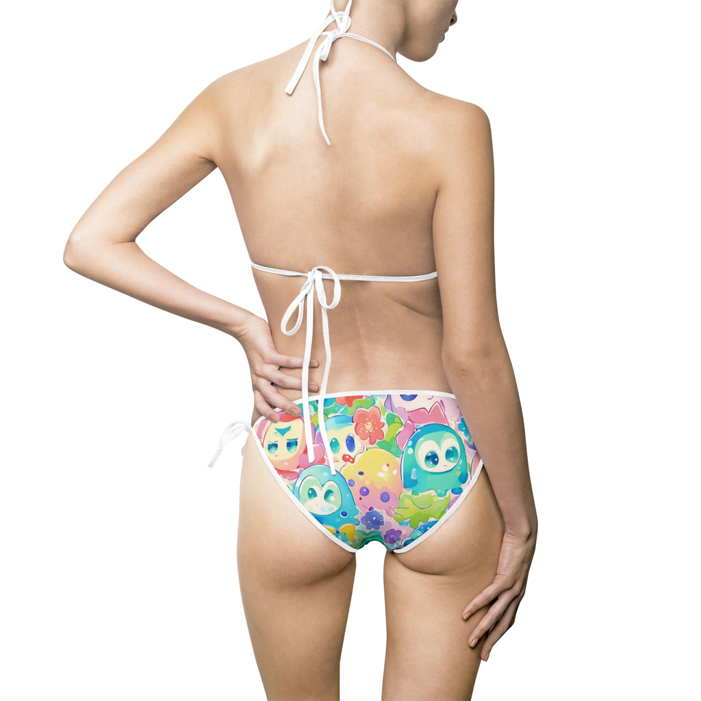 Anime pastel 'ghostie' tie back bikini