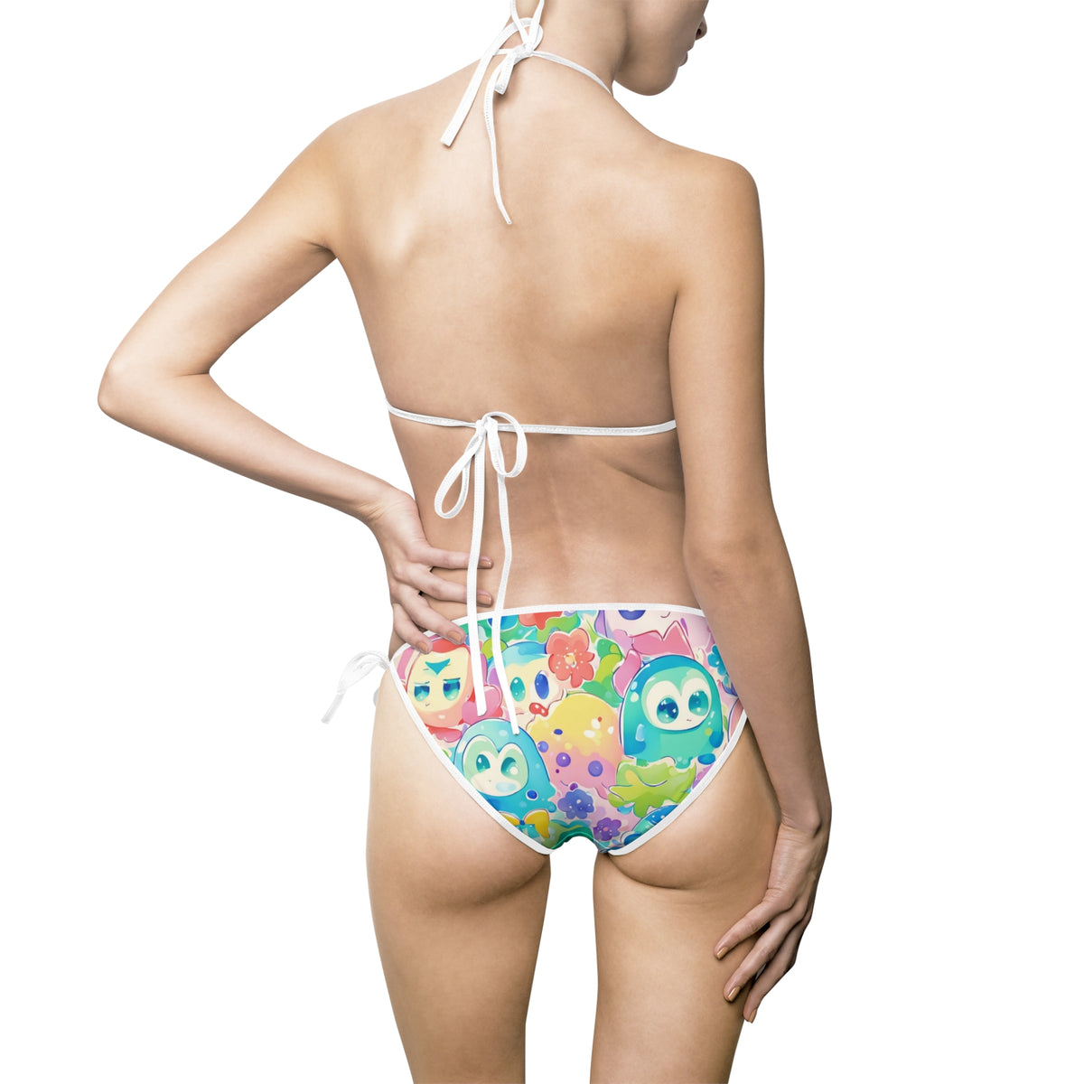 Anime pastel 'ghostie' tie back bikini