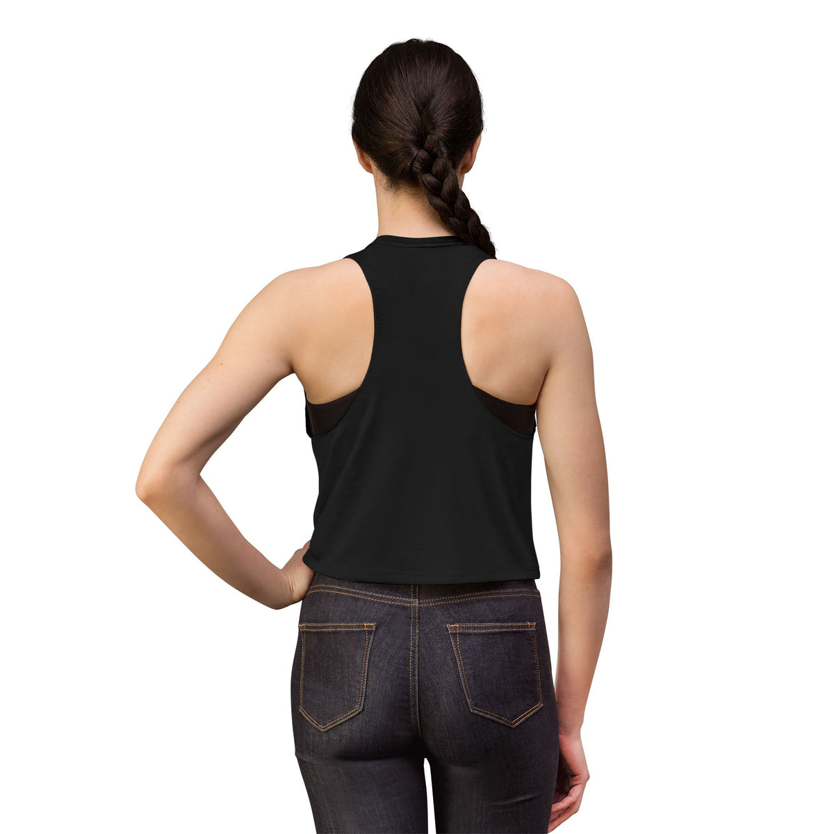 Goth Workout Girl Crop Top— "Luna Bloodthirst"