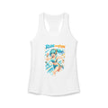 Run For Fun Waifu Racerback Tank — Anime Girl Blue & Orange