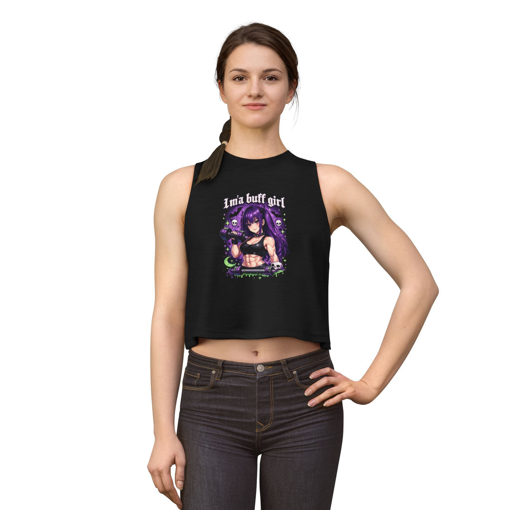 Goth Workout Girl Crop Top— "Luna Bloodthirst"