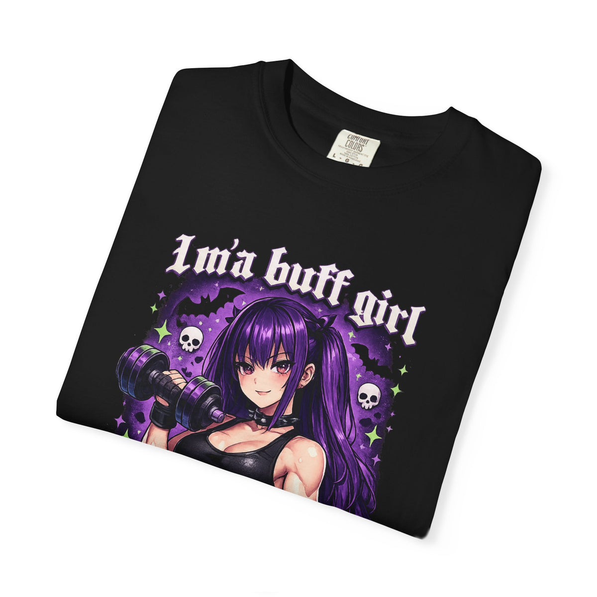 Goth Workout Girl T-Shirt — "Luna Bloodthirst" baggy graphic tee